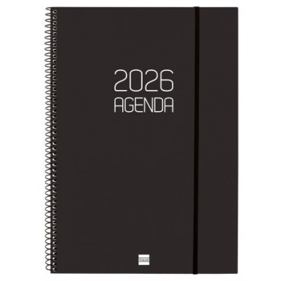 AGENDA 2026 BASIC OPAQUE E40 210X297MM SEMANA VISTA HORIZONTAL NEGRO FINOCAM 742786026 (Espera 4 dias)