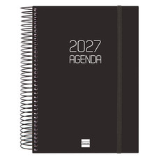 AGENDA 2027 BASIC OPAQUE E10 155X212MM DIA PAGINA NEGRO FINOCAM 742916027 (Espera 4 dias)