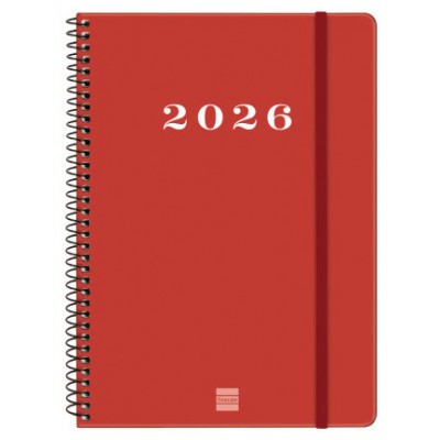 AGENDA 2026 BASIC MY E10 155X212MM SEMANA VISTA HORIZONTAL ROJO FINOCAM 743503026 (Espera 4 dias)