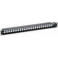 Patch Panel Vacio Cat.6a 24 Puertos Keystone 1u