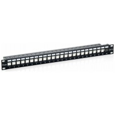 Patch Panel Vacio Cat.6a 24 Puertos Keystone 1u