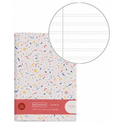 CUADERNO GRAPADO A4 50HOJAS PAUTA 4MM MR CON EJERCICIOS RUBIO MIQUELRIUS 8144 (Espera 4 dias)