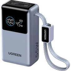 UGREEN UGREEN 10000MAH 55W 1C1A POWER BANK WITH 1*55W BUILD-IN CABLE, GRAY COLOR (55W USB-C CABLE + 55W USB-C + 33W USB-A, 10000MAH CAPACITY) (Espera 4 dias) UGREEN UGREEN 10000MAH 55W 1C1A POWER BANK WITH 1*55W BUILD-IN CABLE, GRAY COLOR (55W USB-C CABLE + 55W USB-C + 33W USB-A, 10000MAH CAPACITY) (Espera 4 dias)