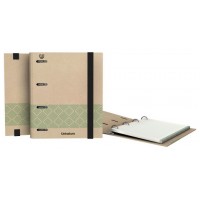 CARPEBLOC RECICLADO ANILLAS 4X25MM + 90 HOJAS 90GR CON BANDA COLOR KRAFT SOFT A5 VERDE UNINATURE 88113120 (Espera 4 dias)