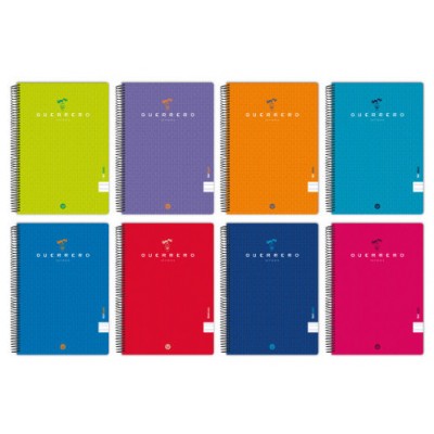 CUADERNO TAPA BLANDA UNICLASIC 4º 80 HOJAS 90GR. 4X4 COLORES SURTIDOS GUERRERO 88450199 (MIN10) (Espera 4 dias)