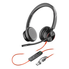 HP Poly Auriculares est&eacute;reo Poly Blackwire 8225 USB-C + Adaptador USB-C/A (Espera 4 dias)
