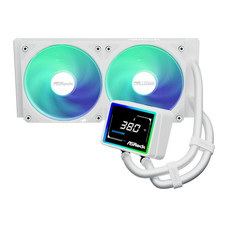 SISTEMA DE REFRIGERACION ASROCK PARA CPU CHALLENGER WHITE 240 DIGITAL,1851/1700/AM5/AM4,2X120MM,ARGB,LCD,BLANCO (Espera 4 dias) SISTEMA DE REFRIGERACION ASROCK PARA CPU CHALLENGER WHITE 240 DIGITAL,1851/1700/AM5/AM4,2X120MM,ARGB,LCD,BLANCO (Espera 4 dias)