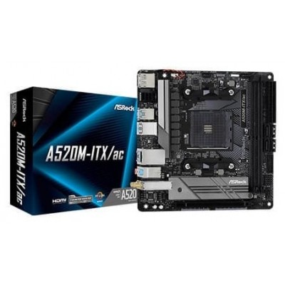 PLACA ASROCK A520M-ITX/AC AMD AM4 2DDR4 HDMI PCIE3.0 (Espera 4 dias)