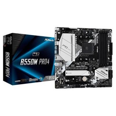 PB AMD SAM4 ASROCK B550M PRO4 4DDR4 6SATA3 M2 HDMI DP