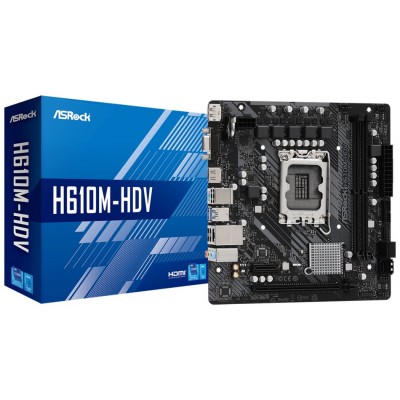 Asrock H610M-HDV Intel H610 LGA 1700 micro ATX (Espera 4 dias)