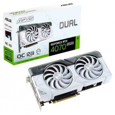 ASUS Dual -RTX4070S-O12G-WHITE NVIDIA GeForce RTX 4070 SUPER 12 GB GDDR6X (Espera 4 dias)