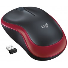 RATON LOGITECH INALAMBRICO M185 NEGRO-ROJO USB/INAL