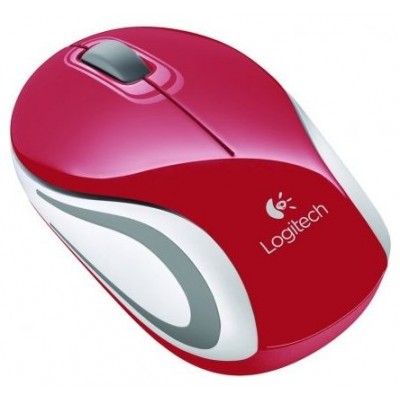 Logitech Ratón Mini M187 Inalámbrico Rojo