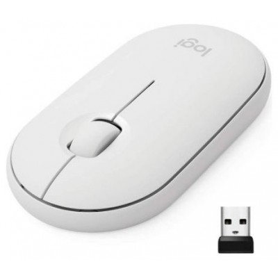 Mouse Logitech Wireless Pebble M350 Color Blanco Crudo