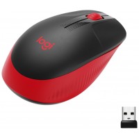 Logitech - Raton optico M190 - Inalambrico - Rojo