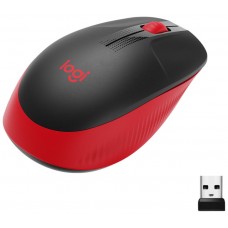 Logitech - Raton optico M190 - Inalambrico - Rojo