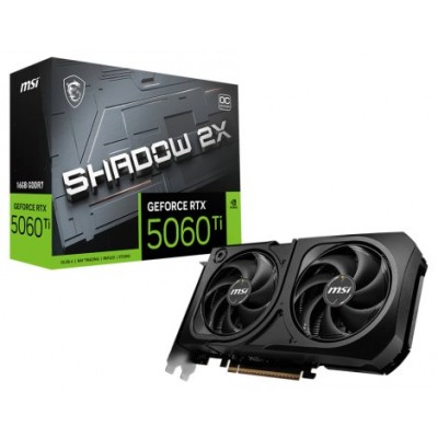 MSI GEFORCE 5060 TI 16GB SHADOW 2X OC PLUS BULK NVIDIA GeForce RTX 5060 Ti GDDR7 (Espera 4 dias)