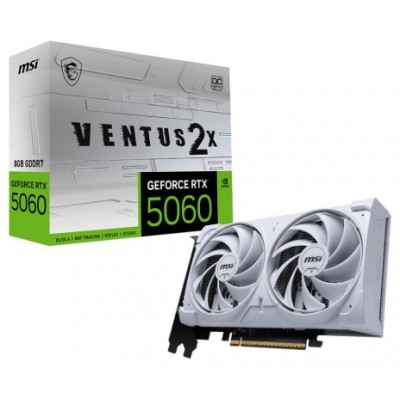 MSI GeForce RTX 5060 8G VENTUS 2X OC WHITE NVIDIA 8 GB GDDR7 (Espera 4 dias)