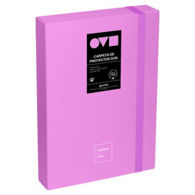 CAJA DE PROYECTOS 5CM EN POLYFOAM UNEQUAL MINIMAL LAVANDA GRAFOPLAS 91271269 (Espera 4 dias)