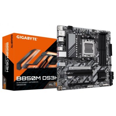 GIGABYTE B850M DS3H Placa Base - Procesadores AMD Ryzen Serie 9000, 16+2+2 fases VRM digitales, hasta 8200MHz DDR5 (OC), 1xPCIe 5.0 + 1xPCIe 4.0 M.2, LAN 2.5, USB 3.2 Gen 2 (Espera 4 dias)