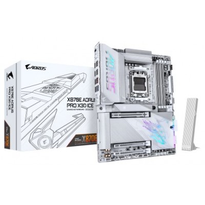 PLACA GIGABYTE X870E AORUS PRO X ICE,AMD,AM5,X870E,4DDR5,256GB,1HDMI+2USB4,4SATA6+2M.2,5GBLAN+WIFI7+BT5.4,7USB3.2,ATX (Espera 4 dias)
