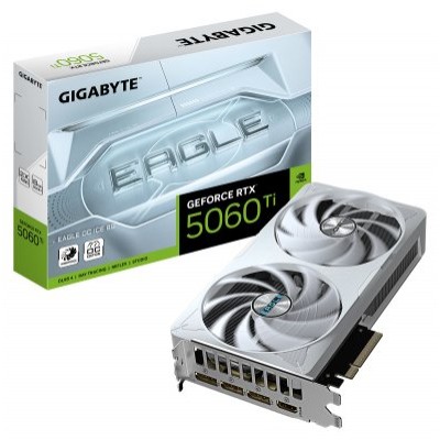 TARJETA GRAFICA GIGABYTE RTX 5060 TI EAGLE ICE OC 8GB GDDR7 BLANCO