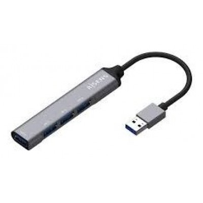 Aisens Hub USB 3.0 tipo A/M-4xtipo A/H gris 10cm