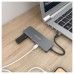 HUB USB 3.2 GEN2 10G USB-C/M-2xUSB-C/H-2xUSB-A/H GRIS