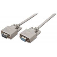 CABLE SERIE RS232 DB9M-DB9H BEIGE 1.8M AISENS