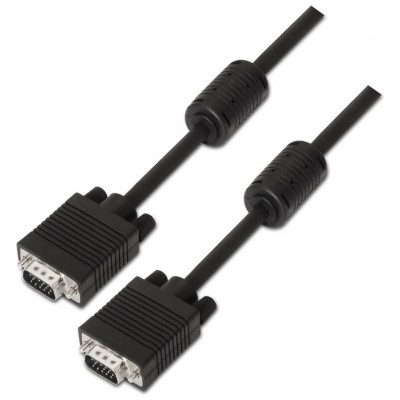 CABLE SVGA FERRITA HDB15M-HDB15M NEGRO 1.8M AISENS