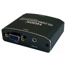 AISENS - CONVERSOR SVGA+AUDIO A HDMI CON ALIMENTACIoN, SVGA/H+JACK 3.5/H-HDMI A/H, NEGRO