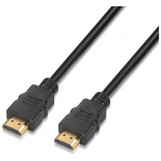 AISENS - CABLE HDMI V2.0 PREMIUM ALTA VELOCIDAD / HEC 4K@60HZ 18GBPS, A/M-A/M, NEGRO, 0.5M