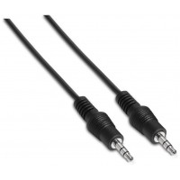 CABLE AUDIO ESTEREO JACK 3.5M-JACK 3.5M NEGRO 1.5M