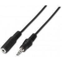 CABLE AUDIO ESTEREO JACK 3.5M-JACK 3.5H NEGRO 3.0M