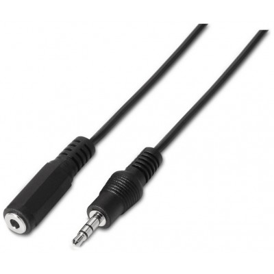CABLE AUDIO ESTEREO JACK 3.5M-JACK 3.5H NEGRO 3.0M