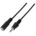 CABLE AUDIO ESTEREO JACK 3.5M-JACK 3.5H NEGRO 3.0M