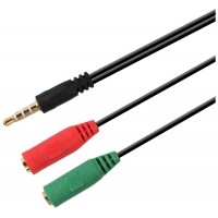 CABLE ADAPTADOR AUDIO JACK 3.5 4PINES M-2XJACK 3.5