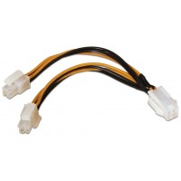 CABLE ALIMENTACION 4PIN H-4+4PIN M 15CM AISENS
