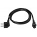 CABLE ALIMENTACION TREBOL CEE7 ACODADO M-C5H NEGRO
