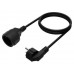 AISENS - CABLE ALARGADOR DE ALIMENTACION SCHUKO, CEE7/M-CEE7/H, NEGRO, 3.0M