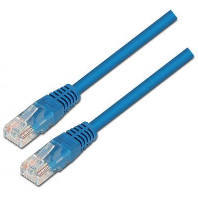 AISENS - CABLE DE RED LATIGUILLO RJ45 CAT.6 UTP AWG24, AZUL, 1.0M