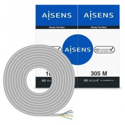 Aisens Cable RJ45 CAT.6 UTP AWG23 CCA gris 305m