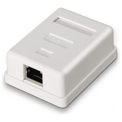 AISENS - ROSETA DE SUPERFICIE RJ45 CAT.6 FTP 1 TOMA, BLANCO