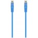 AISENS - CABLE DE RED LATIGUILLO RJ45 LSZH CAT.6A 500 MHZ UTP AWG24, AZUL, 3.0M