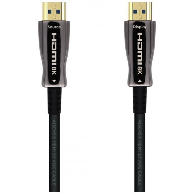 AISENS - CABLE HDMI V2.1 AOC ULTRA ALTA VELOCIDAD / HEC 8K@60HZ 4K@120HZ 4:4:4 48GBPS, A/M-A/M, NEGR