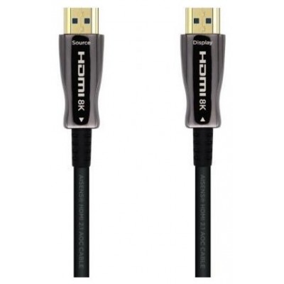 AISENS - CABLE HDMI V2.1 AOC ULTRA ALTA VELOCIDAD / HEC 8K@60HZ 4K@120HZ 4:4:4 48GBPS, A/M-A/M, NEGR