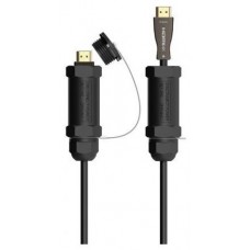 AISENS - CABLE HDMI V2.1 AOC CON ARMADURA ULTRA ALTA VELOCIDAD / HEC 8K@60HZ 4K@120HZ 4:4:4 48GBPS, A/M-A/M, NEGRO, 50M