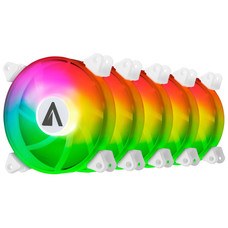 KIT 5x VENTILADOR INTERNO ABYSM ARCLIGHT ARGB WHITE