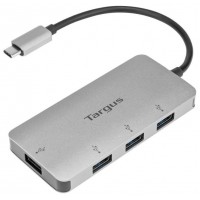 ADAPTADOR TARGUS USB-C A 4xUSB 3.0 PLATA