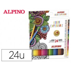 Alpino AL000247 lápiz de color Negro, Azul, Bronce, Marrón, Verde, Gris, Azul claro, Verde claro, Rosa claro, Naranja, Melocotón, Rosa, Púrpura, Rojo, Violeta, Blanco, Amarillo 24 pieza(s) (Espera 4 dias)